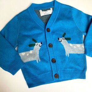 Vibrant Blue Knit Dog Sweater